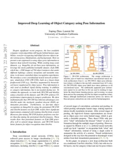Improved Deep Learning of Object Category using Pose Information