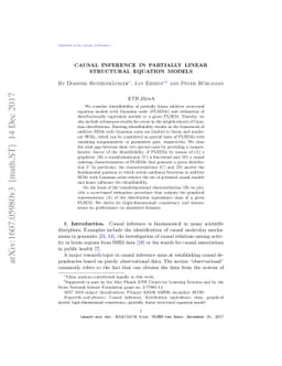 Causal inference in partially linear structural equation models