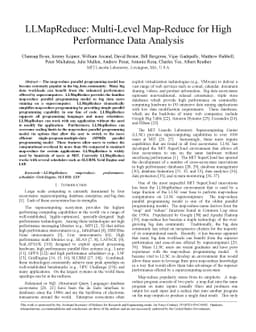 LLMapReduce: Multi-Level Map-Reduce for High Performance Data Analysis