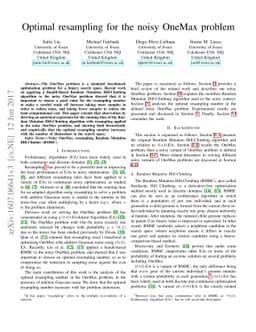 Optimal resampling for the noisy OneMax problem