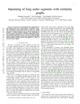 Inpainting of long audio segments with similarity graphs