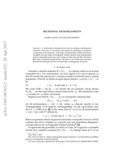 Relational exchangeability