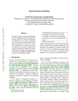 Neural Sentence Ordering