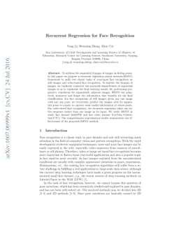 Recurrent Regression for Face Recognition
