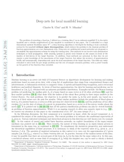 Deep nets for local manifold learning