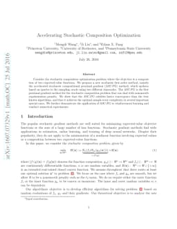 Accelerating Stochastic Composition Optimization