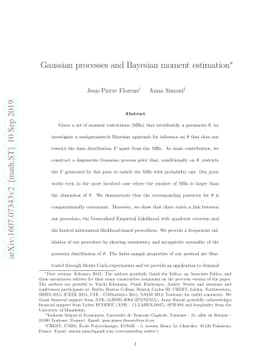 Gaussian processes and Bayesian moment estimation