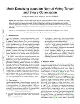 Mesh Denoising based on Normal Voting Tensor and Binary Optimization