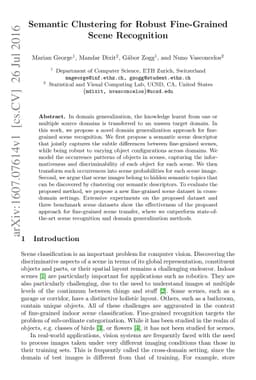 Semantic Clustering for Robust Fine-Grained Scene Recognition