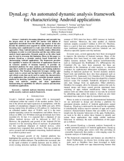DynaLog: An automated dynamic analysis framework for characterizing
  Android applications