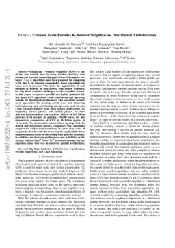 PANDA: Extreme Scale Parallel K-Nearest Neighbor on Distributed
  Architectures