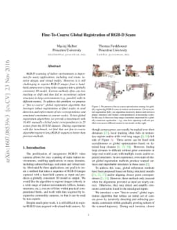 Fine-To-Coarse Global Registration of RGB-D Scans