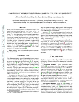 Learning deep representation from coarse to fine for face alignment
