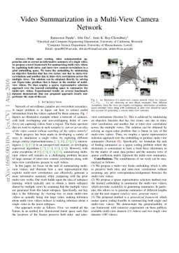 Video Summarization in a Multi-View Camera Network