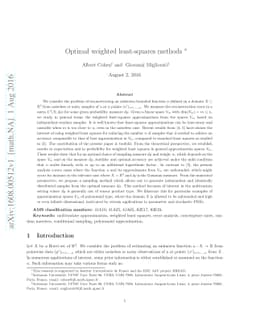 Optimal weighted least-squares methods