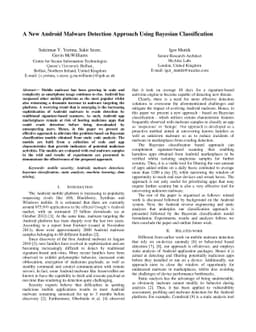 A New Android Malware Detection Approach Using Bayesian Classification