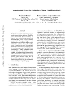 Morphological Priors for Probabilistic Neural Word Embeddings