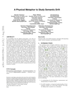A Physical Metaphor to Study Semantic Drift