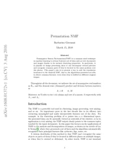 Permutation NMF