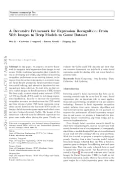 A Recursive Framework for Expression Recognition: From Web Images to
  Deep Models to Game Dataset