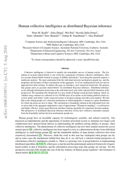 Human collective intelligence as distributed Bayesian inference