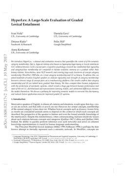 HyperLex: A Large-Scale Evaluation of Graded Lexical Entailment
