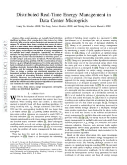 Distributed Real-Time Energy Management in Data Center Microgrids