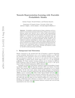 Towards Representation Learning with Tractable Probabilistic Models