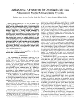 ActiveCrowd: A Framework for Optimized Multi-Task Allocation in Mobile
  Crowdsensing Systems