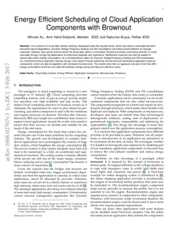 Energy Efficient Scheduling of Cloud Application Components with
  Brownout