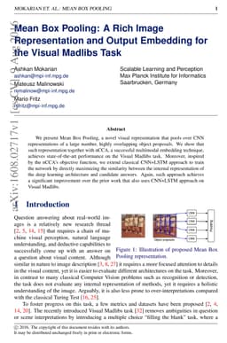 Mean Box Pooling: A Rich Image Representation and Output Embedding for
  the Visual Madlibs Task