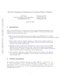 Posterior Sampling for Reinforcement Learning Without Episodes