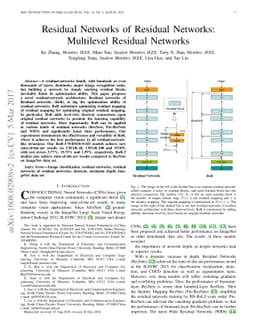 Residual Networks of Residual Networks: Multilevel Residual Networks