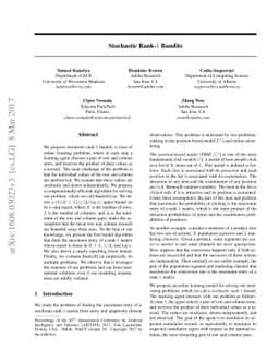 Stochastic Rank-1 Bandits