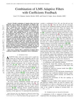 Combination of LMS Adaptive Filters with Coefficients Feedback