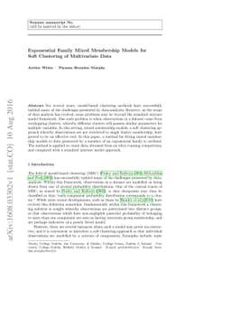 Exponential Family Mixed Membership Models for Soft~Clustering of
  Multivariate Data