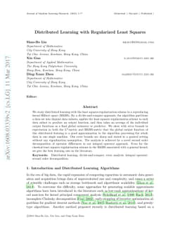 Distributed learning with regularized least squares