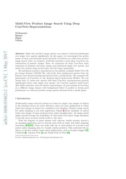 Multi-View Product Image Search Using Deep ConvNets Representations
