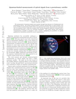 Quantum-limited measurements of optical signals from a geostationary
  satellite