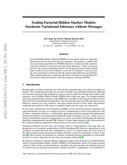 Scaling Factorial Hidden Markov Models: Stochastic Variational Inference
  without Messages
