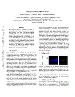 Perceptual Reward Functions