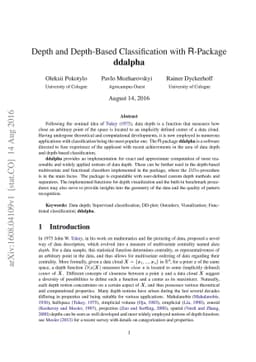 Depth and depth-based classification with R-package ddalpha