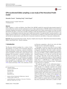 GPU-accelerated Gibbs sampling: a case study of the Horseshoe Probit
  model