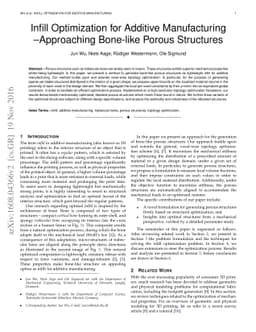 Infill Optimization for Additive Manufacturing -- Approaching Bone-like
  Porous Structures