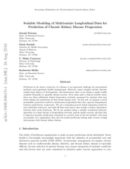 Scalable Modeling of Multivariate Longitudinal Data for Prediction of
  Chronic Kidney Disease Progression