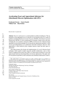 Accelerating Exact and Approximate Inference for (Distributed) Discrete
  Optimization with GPUs