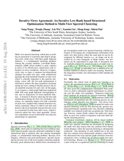Iterative Views Agreement: An Iterative Low-Rank based Structured
  Optimization Method to Multi-View Spectral Clustering