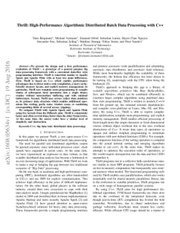 Thrill: High-Performance Algorithmic Distributed Batch Data Processing
  with C++