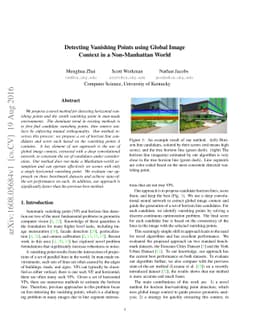 Detecting Vanishing Points using Global Image Context in a Non-Manhattan
  World