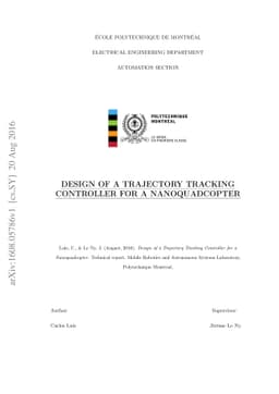 Design of a Trajectory Tracking Controller for a Nanoquadcopter
